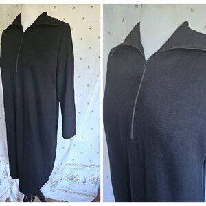 Size XL Vintage 1990s Weekenders Black Zip Front Dress
